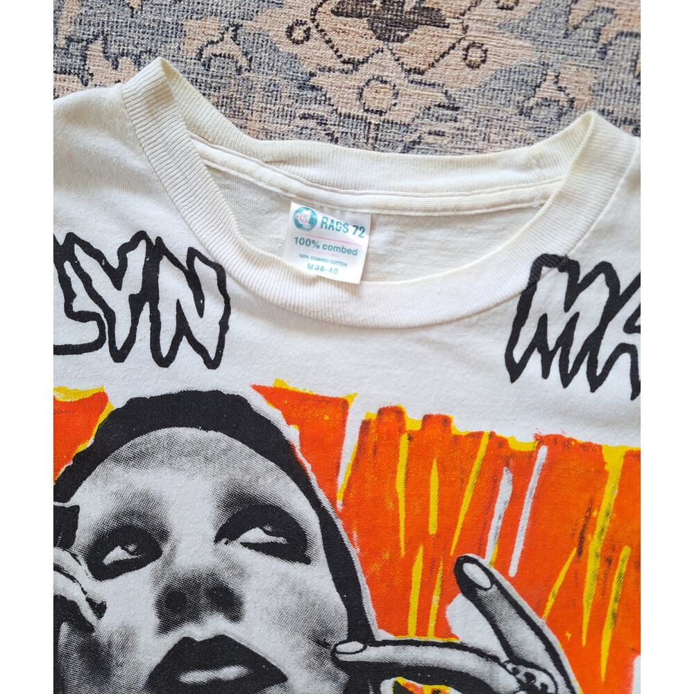 Marilyn Manson Vintage Single Stitch Full Front / Back Graphic Size M Medium - Picture 5 of 8